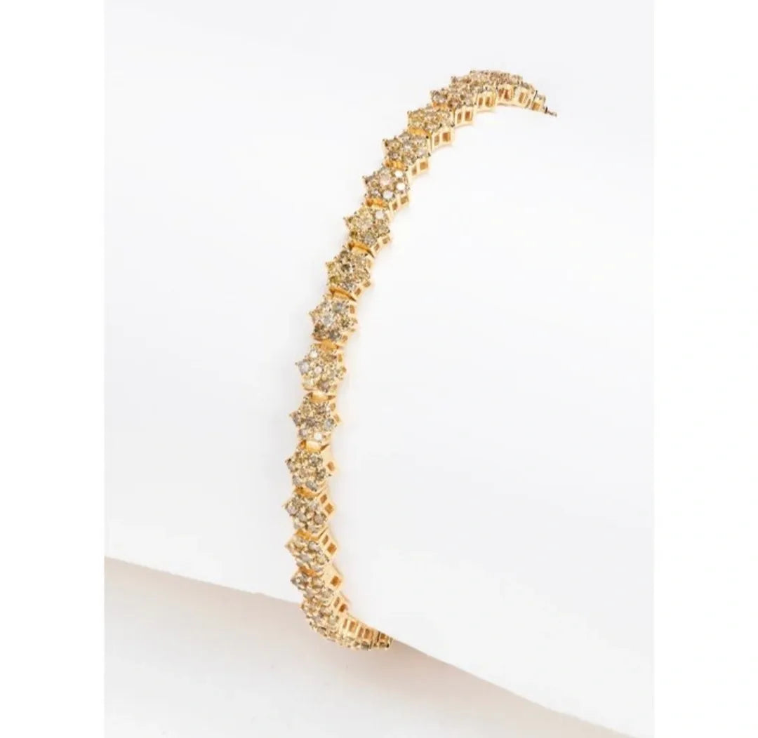 14K GOLD BRACELET WITH DIAMONDS 3.39ct, 8.49g