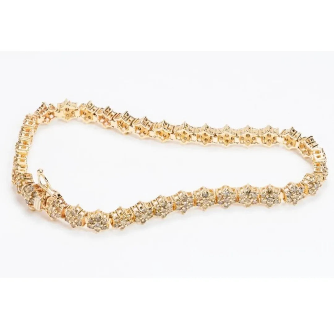 14K GOLD BRACELET WITH DIAMONDS 3.39ct, 8.49g