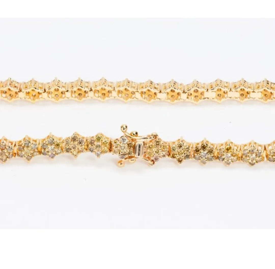 14K GOLD BRACELET WITH DIAMONDS 3.39ct, 8.49g